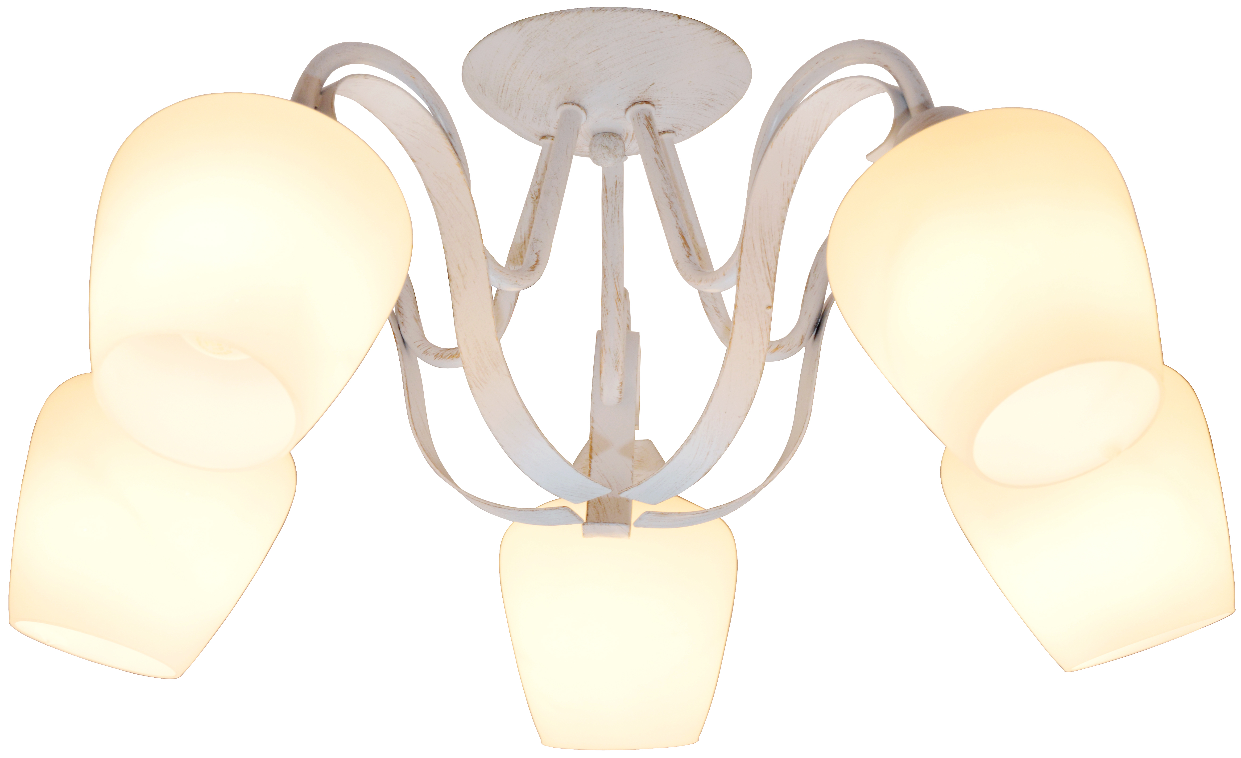 Люстра потолочная ABEGAIL TL1133-5D Toplight, E27, 5x60W, белая патина, золотой TL1133-5D