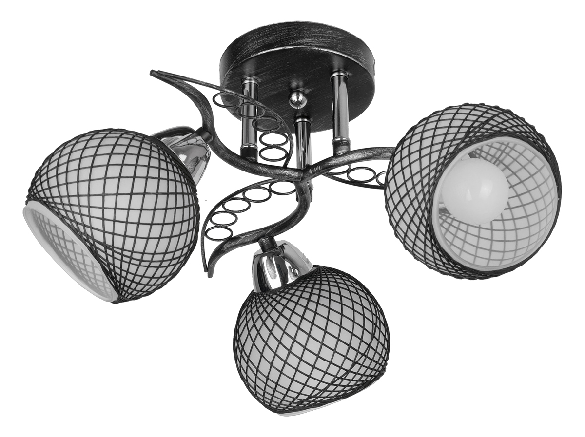 Люстра потолочная Isabella TL7450X-03BP TOPLIGHT, черный, хром, E14, 3x40W TL7450X-03BP