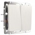 Выключатель Werkel двухклавишный проходной перламутровый рифленый WL13-SW-2G-2W 4690389124426 - Выключатель Werkel двухклавишный проходной перламутровый рифленый WL13-SW-2G-2W 4690389124426