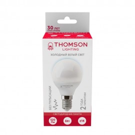 Лампа светодиодная Thomson E14 6W 6500K шар матовая TH-B2315 - t__b2315_2