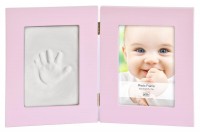 Фоторамка Innova PI07885 Фоторамка 13*18 + набор для лепки Baby Keepsake photo and imprint kit розов
