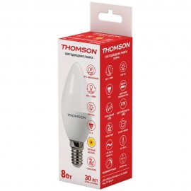 Лампа светодиодная Thomson E14 8W 3000K свеча матовая TH-B2015 - t__b2015_2