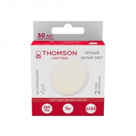 Лампа светодиодная Thomson GX53 7W 3000K таблетка матовая TH-B4003 - t__b4003_2