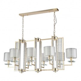 Подвесная люстра Crystal Lux Nicolas SP8 L1000 Gold/White - Подвесная люстра Crystal Lux Nicolas SP8 L1000 Gold/White