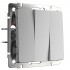 Выключатель трехклавишный серебряный WL06-SW-3G 4690389073441 - Выключатель трехклавишный серебряный WL06-SW-3G 4690389073441