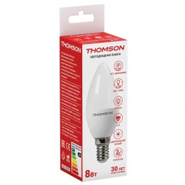 Лампа светодиодная Thomson E14 8W 4000K свеча матовая TH-B2016 - t__b2016_2