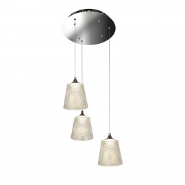 Подвесная светодиодная люстра iLedex Flora WD8007-3 CR - _d8007_3_cr_3