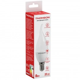 Лампа светодиодная Thomson E14 8W 4000K свеча на ветру матовая TH-B2028 - t__b2028_1