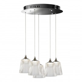 Подвесная светодиодная люстра iLedex Flora WD8007-5 CR - _d8007_5_cr_3