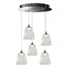 Подвесная светодиодная люстра iLedex Flora WD8007-5 CR - Подвесная светодиодная люстра iLedex Flora WD8007-5 CR