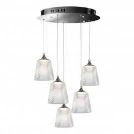 Подвесная светодиодная люстра iLedex Flora WD8007-5 CR - _d8007_5_cr_2