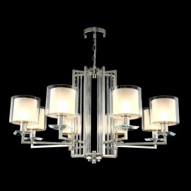 Подвесная люстра Crystal Lux Nicolas SP-PL8 Nickel/White - nicolas_sp_pl8_nickel__hite_1