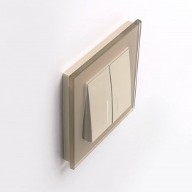 Выключатель Werkel двухклавишный проходной с подсветкой шампань WL11-SW-2G-2W-LED 4690389124655 - Выключатель Werkel двухклавишный проходной с подсветкой шампань WL11-SW-2G-2W-LED 4690389124655