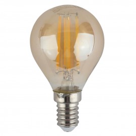 Лампа светодиодная филаментная ЭРА E14 9W 4000K золотая F-LED P45-9w-840-E14 gold Б0047028 - Лампа светодиодная филаментная ЭРА E14 9W 4000K золотая F-LED P45-9w-840-E14 gold Б0047028