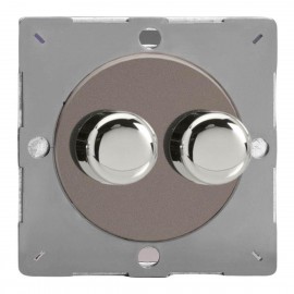 Диммер поворотный Varilight двойной Pewter Effect/олово EGTP2R - Диммер поворотный Varilight двойной Pewter Effect/олово EGTP2R