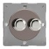 Диммер поворотный Varilight двойной Pewter Effect/олово EGTP2R - Диммер поворотный Varilight двойной Pewter Effect/олово EGTP2R
