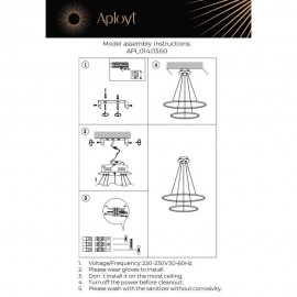 Подвесной светодиодный светильник Aployt Lunet APL.014.03.60 - Подвесной светодиодный светильник Aployt Lunet APL.014.03.60