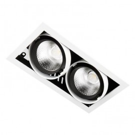 Встраиваемый светодиодный светильник Ambrella light Cardano T812 BK/CH 2*12W 4200K - Встраиваемый светодиодный светильник Ambrella light Cardano T812 BK/CH 2*12W 4200K