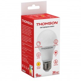 Лампа светодиодная диммируемая Thomson E27 9W 3000K груша матовая TH-B2157 - t__b2157_1