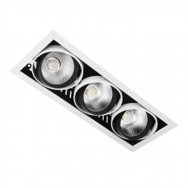 Встраиваемый светодиодный светильник Ambrella light Cardano T813 BK/CH 3*12W 4200K - Встраиваемый светодиодный светильник Ambrella light Cardano T813 BK/CH 3*12W 4200K