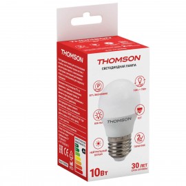Лампа светодиодная Thomson E27 10W 4000K шар матовая TH-B2042 - t__b2042_1
