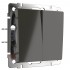 Выключатель Werkel двухклавишный проходной серо-коричневый WL07-SW-2G-2W 4690389086694 - Выключатель Werkel двухклавишный проходной серо-коричневый WL07-SW-2G-2W 4690389086694