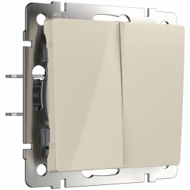 Выключатель Werkel двухклавишный проходной слоновая кость WL03-SW-2G-2W-ivory 4690389046179 - Выключатель Werkel двухклавишный проходной слоновая кость WL03-SW-2G-2W-ivory 4690389046179