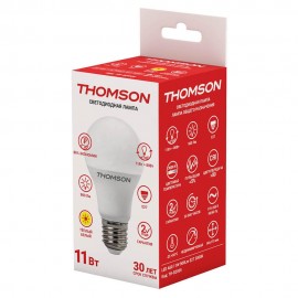 Лампа светодиодная Thomson E27 11W 3000K груша матовая TH-B2005 - t__b2005_1