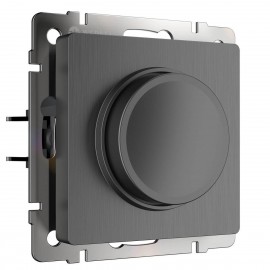 Диммер Werkel Графит рифленый WL04-DM600 4690389145902 - Диммер Werkel Графит рифленый WL04-DM600 4690389145902