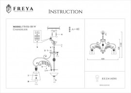 Подвесная люстра Freya Lorette FR2406-PL-08-WG - fr2406_pl_08__g_1