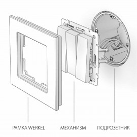 Выключатель Werkel трехклавишный слоновая кость W1130003 4690389155666 - Выключатель Werkel трехклавишный слоновая кость W1130003 4690389155666