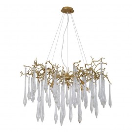 Подвесная люстра Crystal Lux Reina SP8 D1000 Gold Pearl - Подвесная люстра Crystal Lux Reina SP8 D1000 Gold Pearl