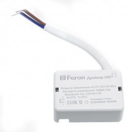 Драйвер для светодиодного светильника AL509 Feron 67-86V 18W IP20 0,22A LB0167 41217 - Драйвер для светодиодного светильника AL509 Feron 67-86V 18W IP20 0,22A LB0167 41217