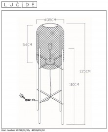 Торшер Lucide Mesh 45785/01/02 - 45785_01_02_3