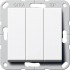 Выключатель трехклавишный Gira System 55 10A 250V чисто-белый глянцевый 284403 - Выключатель трехклавишный Gira System 55 10A 250V чисто-белый глянцевый 284403