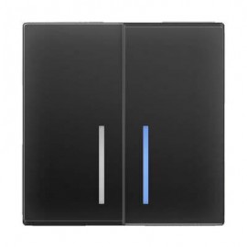 Выключатель Werkel двухклавишный с подсветкой черный матовый WL08-SW-2G-LED 4690389054198 - Выключатель Werkel двухклавишный с подсветкой черный матовый WL08-SW-2G-LED 4690389054198