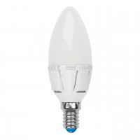 Лампа светодиодная Uniel E14 7W 4500K матовая LED-C37-7W/NW/E14/FR PLP01WH UL-00000767