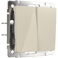 Выключатель Werkel двухклавишный слоновая кость WL03-SW-2G-ivory 4690389046162