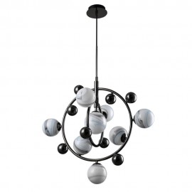 Подвесная люстра Crystal Lux Salvadore SP8V Black Chromium - Подвесная люстра Crystal Lux Salvadore SP8V Black Chromium