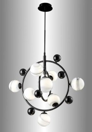 Подвесная люстра Crystal Lux Salvadore SP8V Black Chromium - salvadore_sp8v_black_chromium_1