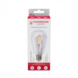 Лампа светодиодная филаментная Thomson E27 7W 6500K прямосторонняя трубчатая прозрачная TH-B2341 - Лампа светодиодная филаментная Thomson E27 7W 6500K прямосторонняя трубчатая прозрачная TH-B2341