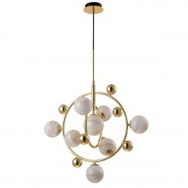 Подвесная люстра Crystal Lux Salvadore SP8V Gold - Подвесная люстра Crystal Lux Salvadore SP8V Gold