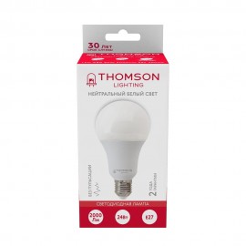 Лампа светодиодная Thomson E27 24W 4000K груша матовая TH-B2352 - Лампа светодиодная Thomson E27 24W 4000K груша матовая TH-B2352