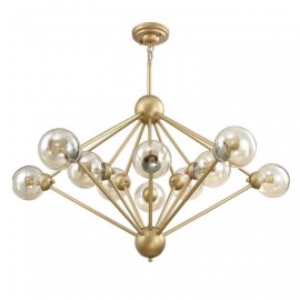 Подвесная люстра Crystal Lux Francisca SP10 Gold/Cognac - francisca_sp10_gold_cognac_1