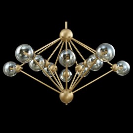 Подвесная люстра Crystal Lux Francisca SP10 Gold/Cognac - francisca_sp10_gold_cognac_2