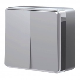Выключатель двухклавишный Werkel Gallant серебряный W5020006 4690389167102 - Выключатель двухклавишный Werkel Gallant серебряный W5020006 4690389167102