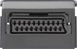 Розетка Scart/Euro-AV Gira System 55 черный 009300 - Розетка Scart/Euro-AV Gira System 55 черный 009300