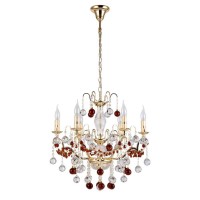 Подвесная люстра Crystal Lux FRUTA SP6 GOLD