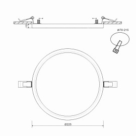 Встраиваемый светодиодный светильник DesignLed KH-RC-R225-24-NW 004510 - Встраиваемый светодиодный светильник DesignLed KH-RC-R225-24-NW 004510