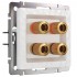Акустическая розетка Werkel Hammer х4 белый W1285001 4690389163104 - Акустическая розетка Werkel Hammer х4 белый W1285001 4690389163104